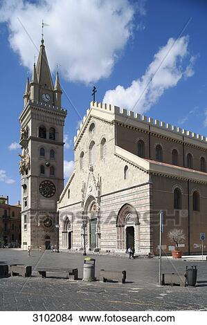 Picture - Cathedral with campanile, Sicily, Italy . Fotosearch