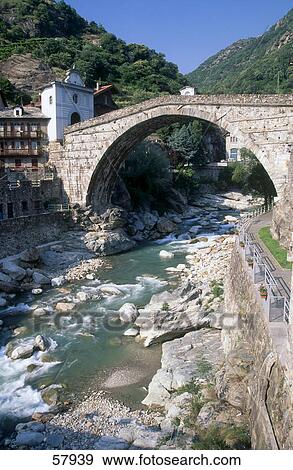 Church at riverside, St. Martin Church, Valle D'Aosta, Italy View Large Photo Image Stock Photo - Church at riverside, St. Martin Church, Valle D'Aosta, Italy . Fotosearch