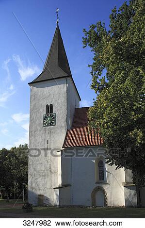 Stock Image - Church in Bramsche, Germany . Fotosearch