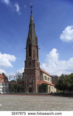 Stock Image - Church in Quakenbrueck, Germany . Fotosearch