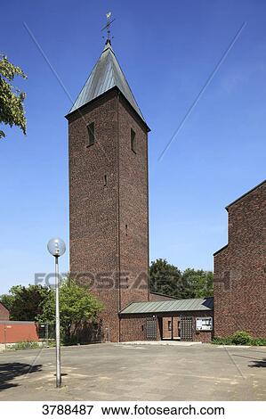 Stock Photo - Church Maria vom Frieden, Dormagen, North Rhine-Westphalia, Germany, Europe . Fotosearch
