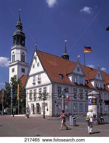 Church near city hall, Celle, Lower Saxony, Germany View Large Photo Image Stock Photography - Church near city hall, Celle, Lower Saxony, Germany . Fotosearch