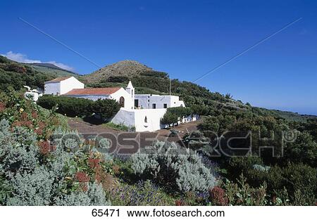 Church on hill, Ermita De Los Reyes, El Hierro, Canary Islands, Spain View Large Photo Image Stock Image - Church on hill, Ermita De Los Reyes, El Hierro, Canary Islands, Spain . Fotosearch