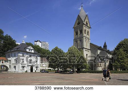Stock Image - Church Saint Laurentius, Bergisch Gladbach, North Rhine-Westphalia, Germany, Europe . Fotosearch
