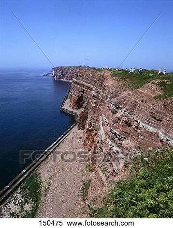 Stock Photography - Cliffs at the coast, Helgoland Island, Germany . Fotosearch
