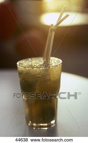 Stock Photo - Close-up of a Caipirinha cocktail . Fotosearch