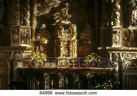 Close-up of altar, Bretagne, Church View Large Photo Image Stock Photo - Close-up of altar, Bretagne, Church . Fotosearch