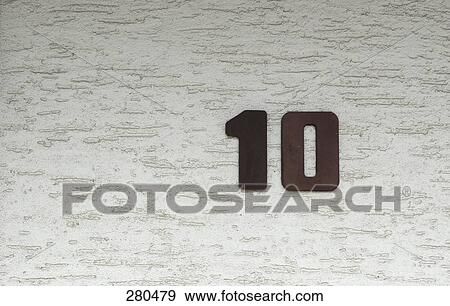 Stock Photo - Close-up of number 10 . Fotosearch