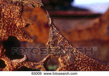 Stock Photo - Close-up of rusted metal . Fotosearch