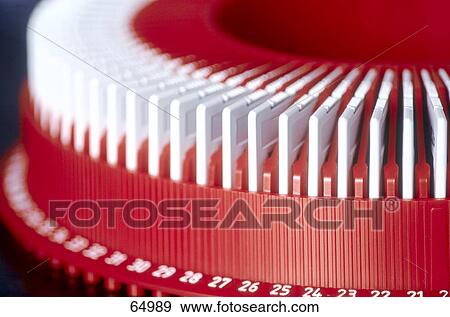 Stock Photo - Close-up of slides with numbers . Fotosearch