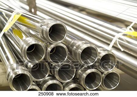 Close-up of steel pipes, Germany, Europe View Large Photo Image Stock Photo - Close-up of steel pipes, Germany, Europe . Fotosearch