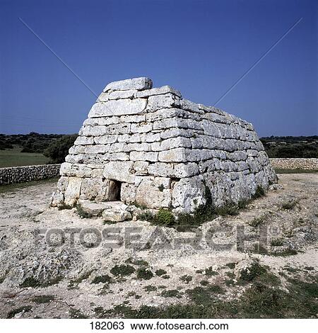 Stock Image - Close-up of stone wall, Balearic Islands, Spain, Europe . Fotosearch