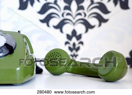 Close-up of telephone receiver of rotary phone View Large Photo Image Stock Image - Close-up of telephone receiver of rotary phone . Fotosearch
