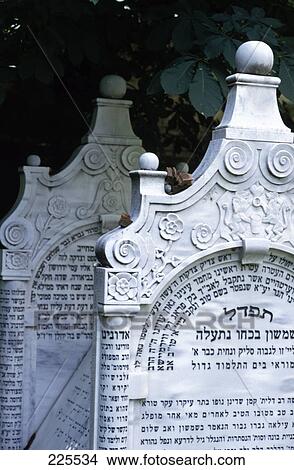 Picture - Close-up of tombstones, Vienna, Austria . Fotosearch