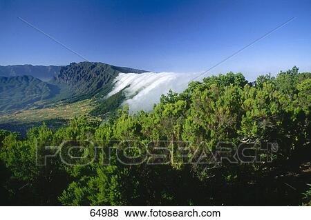 Clouds over mountain, La Palma, Canary Islands, Spain View Large Photo Image Stock Photo - Clouds over mountain, La Palma, Canary Islands, Spain . Fotosearch