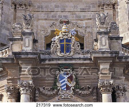 Coat of arms on front of building View Large Photo Image Stock Photo - Coat of arms on front of building . Fotosearch