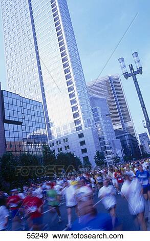 Crowd of people running in marathon, Frankfurt, Germany View Large Photo Image Stock Photo - Crowd of people running in marathon, Frankfurt, Germany . Fotosearch