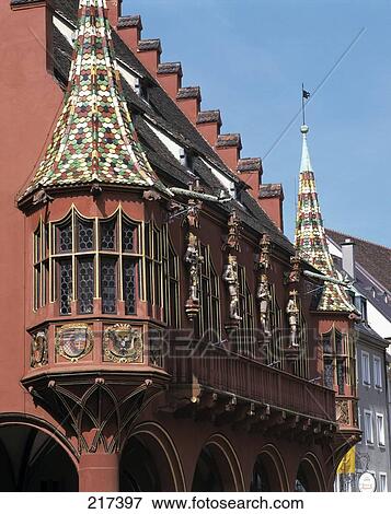 Decorated balcony of church in town View Large Photo Image Stock Photo - Decorated balcony of church in town . Fotosearch
