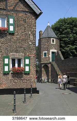 Stock Photo - Defence tower Pfefferbuechse, Zons, Dormagen, North Rhine-Westphalia, Germany, Europe . Fotosearch