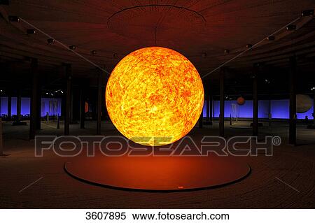 Design of the sun during the exhibition Out of this World in the Gasometer Oberhausen, Germany View Large Photo Image Stock Photography - Design of the sun during the exhibition Out of this World in the Gasometer Oberhausen, Germany . Fotosearch