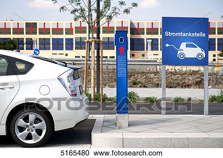 Electric vehicle charging station, Frankfurt Main, Germany View Large Photo Image Stock Image - Electric vehicle charging station, Frankfurt Main, Germany . Fotosearch