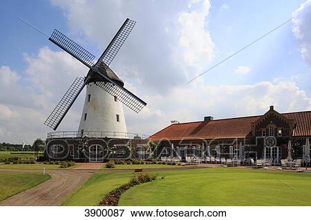 Stock Photo - Elfrath mill, Traar, Krefeld, North Rhine-Westphalia, Germany, Europe . Fotosearch