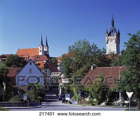Empty street in town, Bad Wimpfen, Baden-Wurttemberg, Germany View Large Photo Image Stock Image - Empty street in town, Bad Wimpfen, Baden-Wurttemberg, Germany . Fotosearch