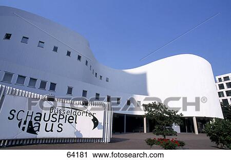 Stock Image - Facade of theater, Duesseldorf, Northrhine Westfalia, Germany . Fotosearch