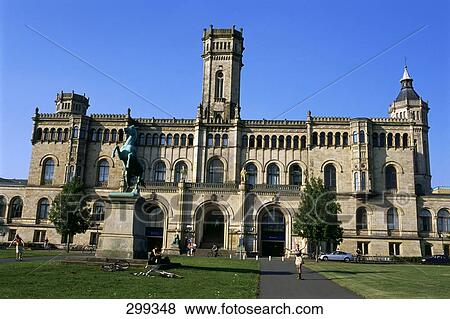 Stock Photo - Facade of university building, University Of Hannover, Hannover, Lower Saxony, Germany . Fotosearch