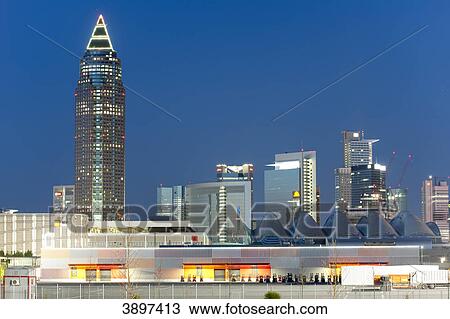Stock Image - Fairground with Messeturm, Frankfurt am Main, Germany . Fotosearch
