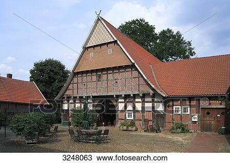 Farmhouse in Badbergen, Germany View Large Photo Image Stock Image - Farmhouse in Badbergen, Germany . Fotosearch