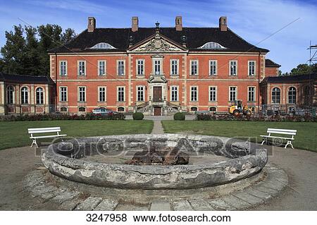 Fountain in front of Bothmer Castle, Kluetz, Germany View Large Photo Image Stock Photo - Fountain in front of Bothmer Castle, Kluetz, Germany . Fotosearch