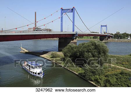 Stock Image - Friedrich Ebert Bridge in Duisburg, Germany . Fotosearch