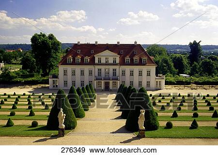 Garden in front of castle, Wackerbarth Castle, Radebeul, Dresden, Saxony, Germany View Large Photo Image Stock Photo - Garden in front of castle, Wackerbarth Castle, Radebeul, Dresden, Saxony, Germany . Fotosearch