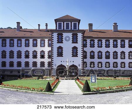 Stock Image - Garden in front of museum, Elizabeth Castle, Thuringia, Germany . Fotosearch