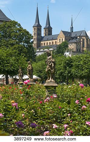 Garden of the residence and Michaelskirche, Bamberg, Germany View Large Photo Image Stock Photo - Garden of the residence and Michaelskirche, Bamberg, Germany . Fotosearch