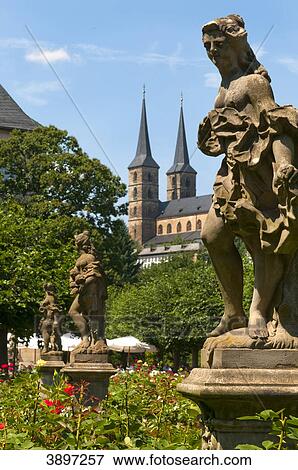 Garden of the residence and Michaelskirche, Bamberg, Germany View Large Photo Image Stock Photo - Garden of the residence and Michaelskirche, Bamberg, Germany . Fotosearch