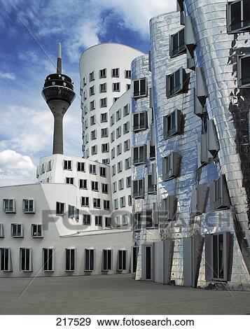 Stock Photo - Gehry buildings, Duesseldorf, Germany . Fotosearch