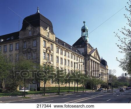 Government building on roadside, Dusseldorf, Germany View Large Photo Image Picture - Government building on roadside, Dusseldorf, Germany . Fotosearch