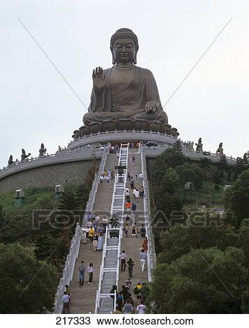 Group of people at monastery, Po Lin Monastery, Lantau, Hong Kong, China View Large Photo Image Stock Image - Group of people at monastery, Po Lin Monastery, Lantau, Hong Kong, China . Fotosearch