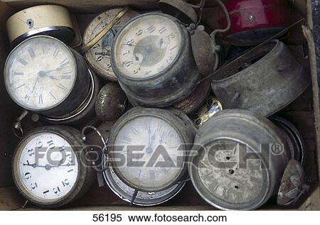 High angle view of alarm clocks View Large Photo Image Stock Photography - High angle view of alarm clocks . Fotosearch