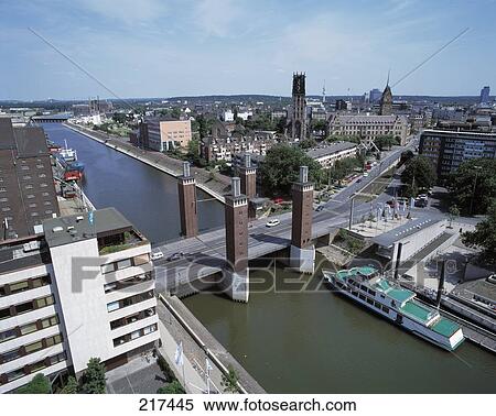 High angle view of city, Duisburg, North Rhine Westphalia, Germany View Large Photo Image Stock Photography - High angle view of city, Duisburg, North Rhine Westphalia, Germany . Fotosearch