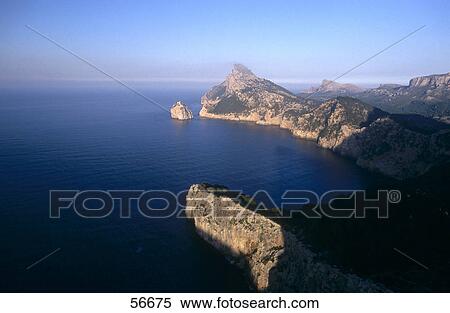 Stock Photography - High angle view of cliffs at the coast . Fotosearch