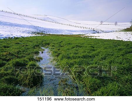 High angle view of creek on landscape, Reichshof, North Rhine-Westphalia, Germany View Large Photo Image Stock Photograph - High angle view of creek on landscape, Reichshof, North Rhine-Westphalia, Germany . Fotosearch