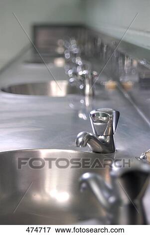 High angle view of faucets at washbasin View Large Photo Image Stock Photo - High angle view of faucets at washbasin . Fotosearch