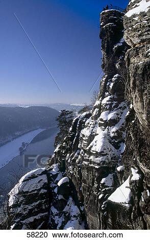 Stock Image - High angle view of snow on mountain, Germany, Europe . Fotosearch