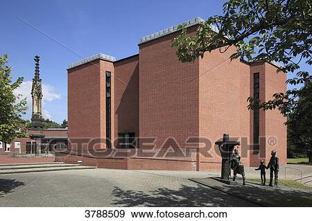 Stock Photo - Hildebold Church, Koenigsdorf, Frechen, North Rhine-Westphalia, Germany, Europe . Fotosearch