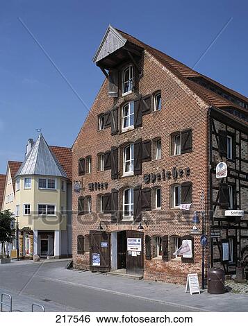 Historic granary at roadside, Wolgast, Ostvorpommern, Mecklenburg-West Pomerania, Germany View Large Photo Image Stock Photograph - Historic granary at roadside, Wolgast, Ostvorpommern, Mecklenburg-West Pomerania, Germany . Fotosearch