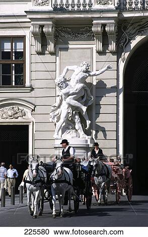 Horsedrawn carriages outside palace, Hofburg Imperial Palace, Vienna, Austria View Large Photo Image Stock Image - Horsedrawn carriages outside palace, Hofburg Imperial Palace, Vienna, Austria . Fotosearch