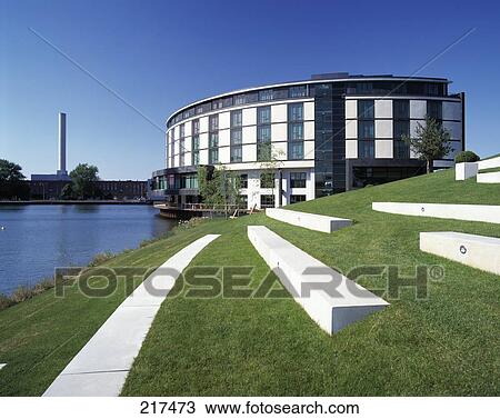 Hotel at riverside, Ritz-Carlton Hotel, Wolfsburg, Lower Saxony, Germany View Large Photo Image Stock Image - Hotel at riverside, Ritz-Carlton Hotel, Wolfsburg, Lower Saxony, Germany . Fotosearch